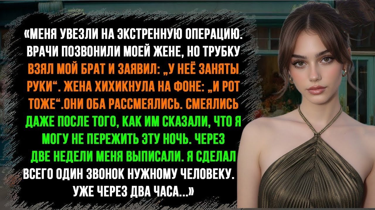 Меня увезли на экстренную операцию. Врачи позвонили моей жене, но трубку взял мой брат