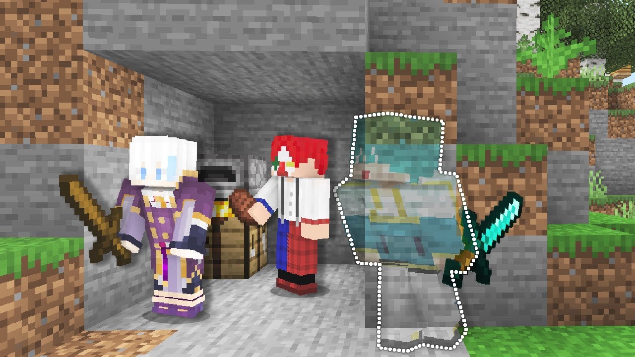 『ガチ勢vs透明化出来る初心者』でエンドラ討伐!!【マイクラ・マインクラフト】
