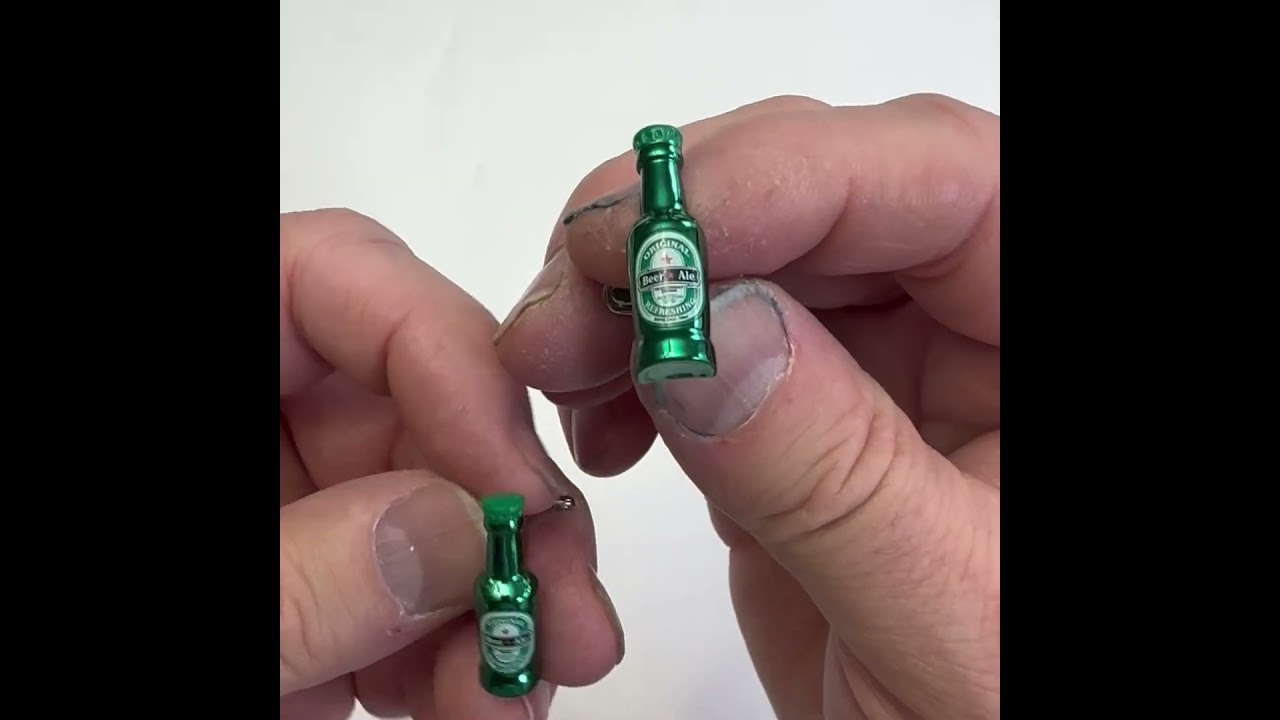 Beer Bottle Cufflinks Green Bottle Beer European Ale Cuff Links #giftsfordad #beerbottle #cufflinks
