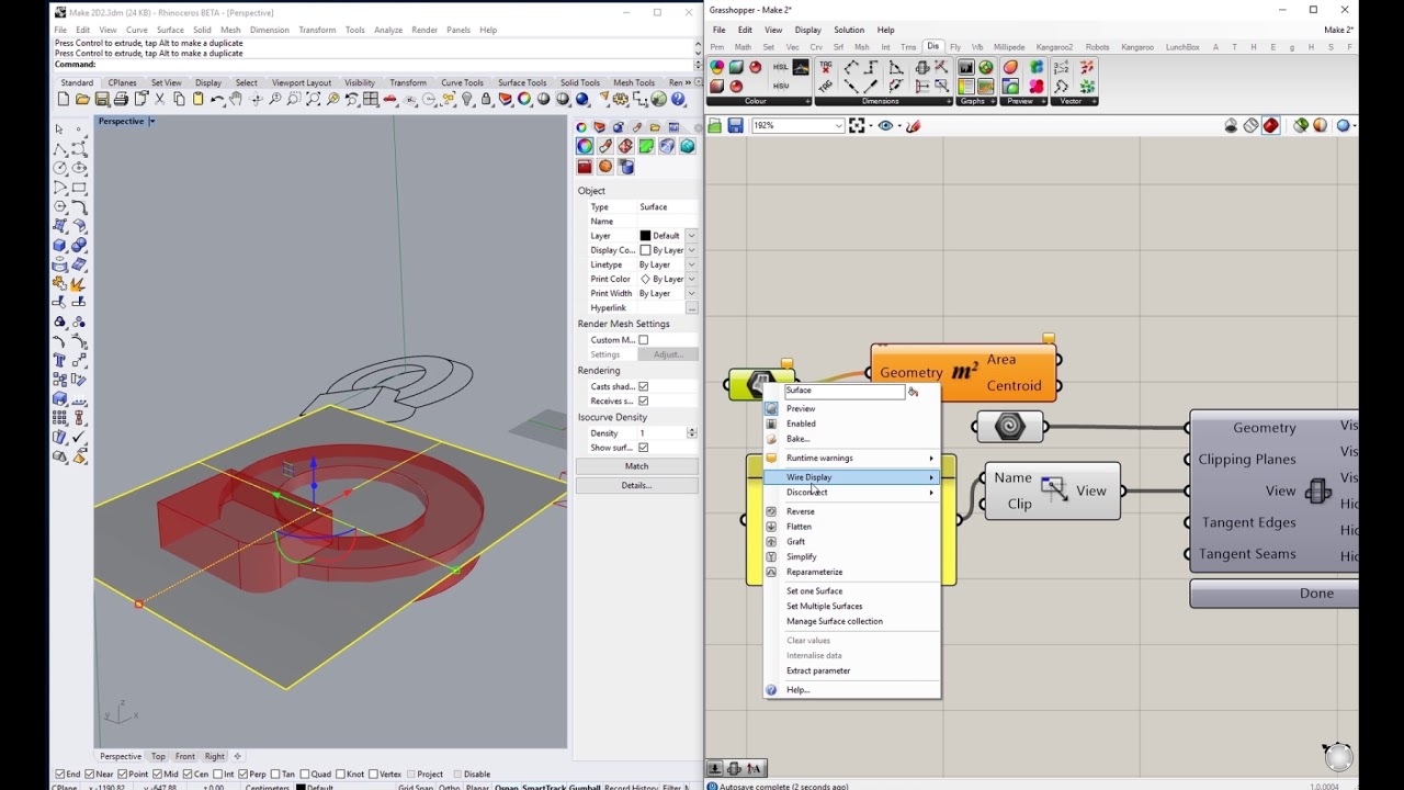 Grasshopper in Rhino3d v6 - Make 2D