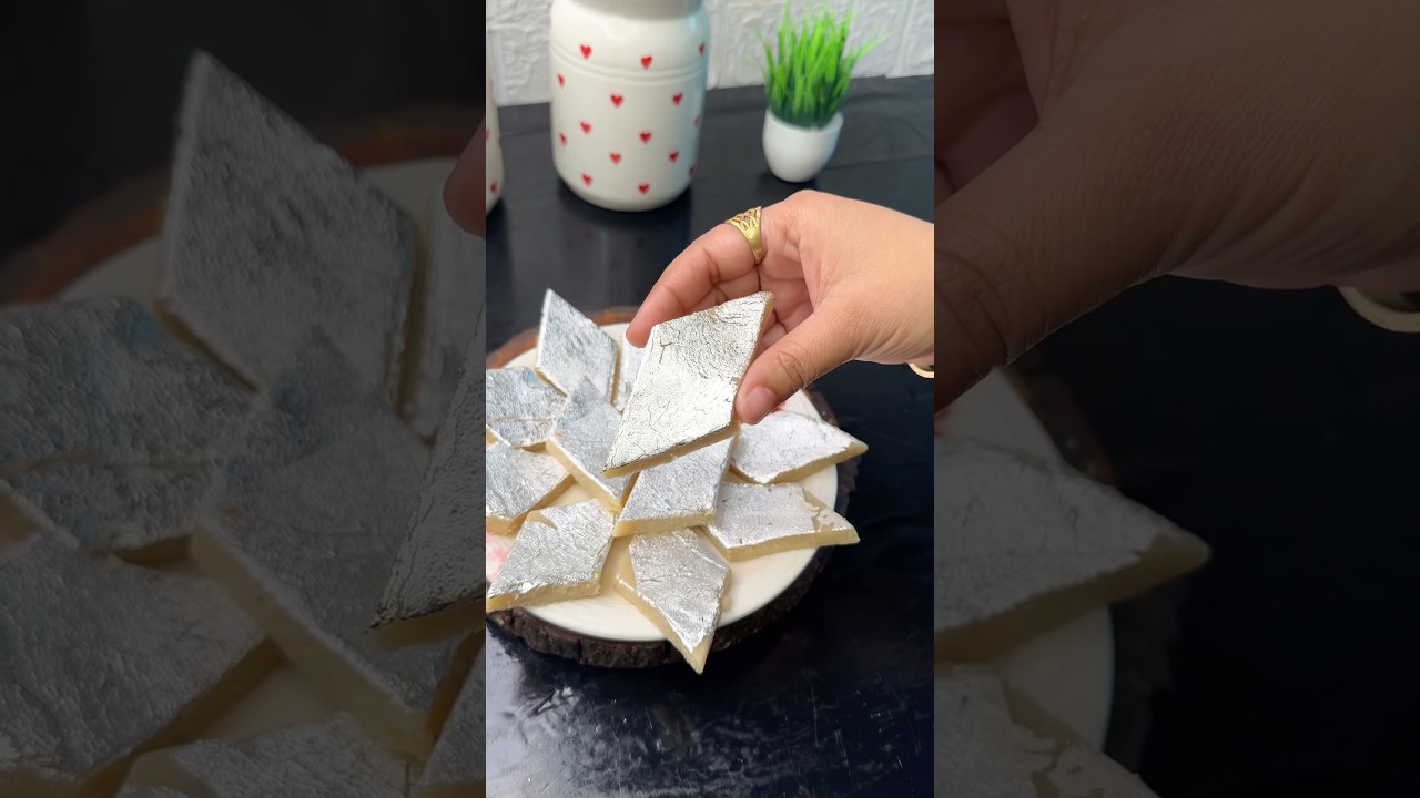 Badam Barfi Recipe ❤️ | Raksha Bandhan Special | Easy Homemade Sweets #Shorts #ytshorts #sweets