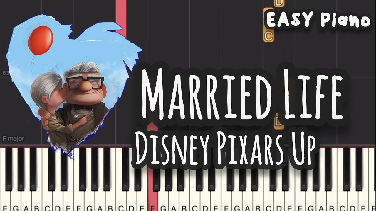 Michael Giacchino - Married Life | Disney Pixars Up  (Easy Piano, Piano Tutorial) Sheet