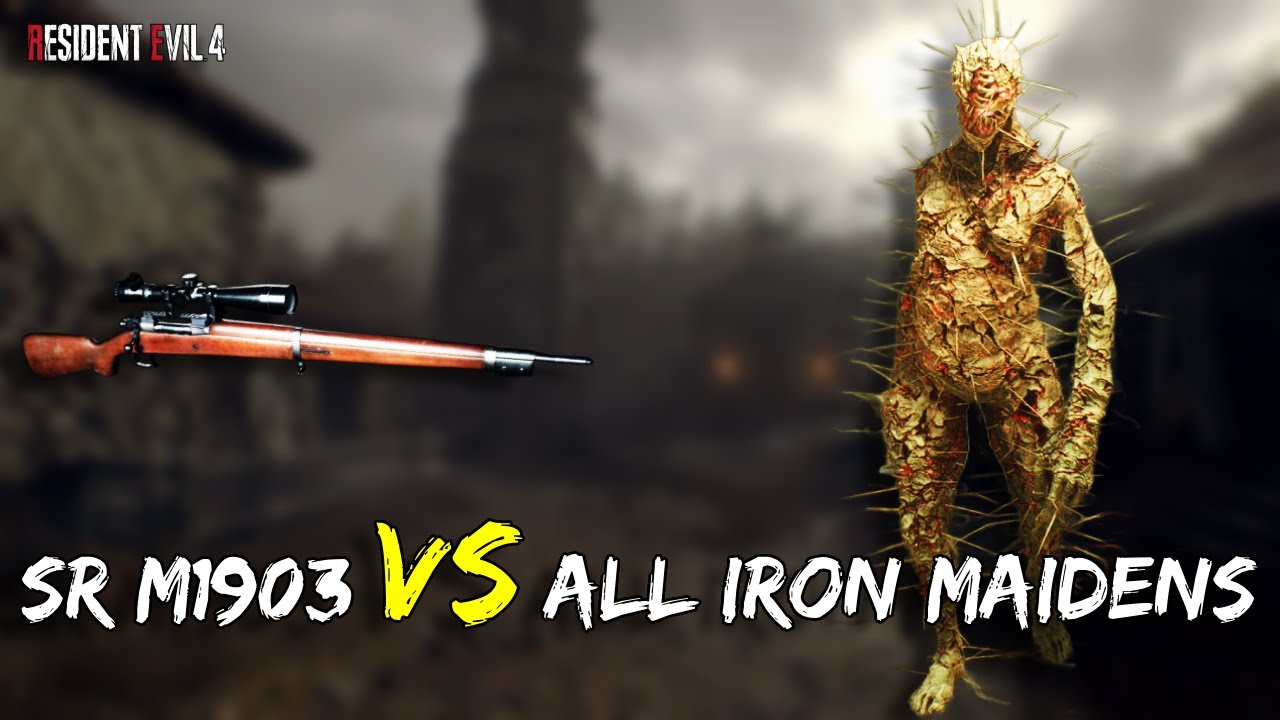 Resident Evil 4 - SR M1903 VS ALL IRON MAIDENS | Professional Difficulty