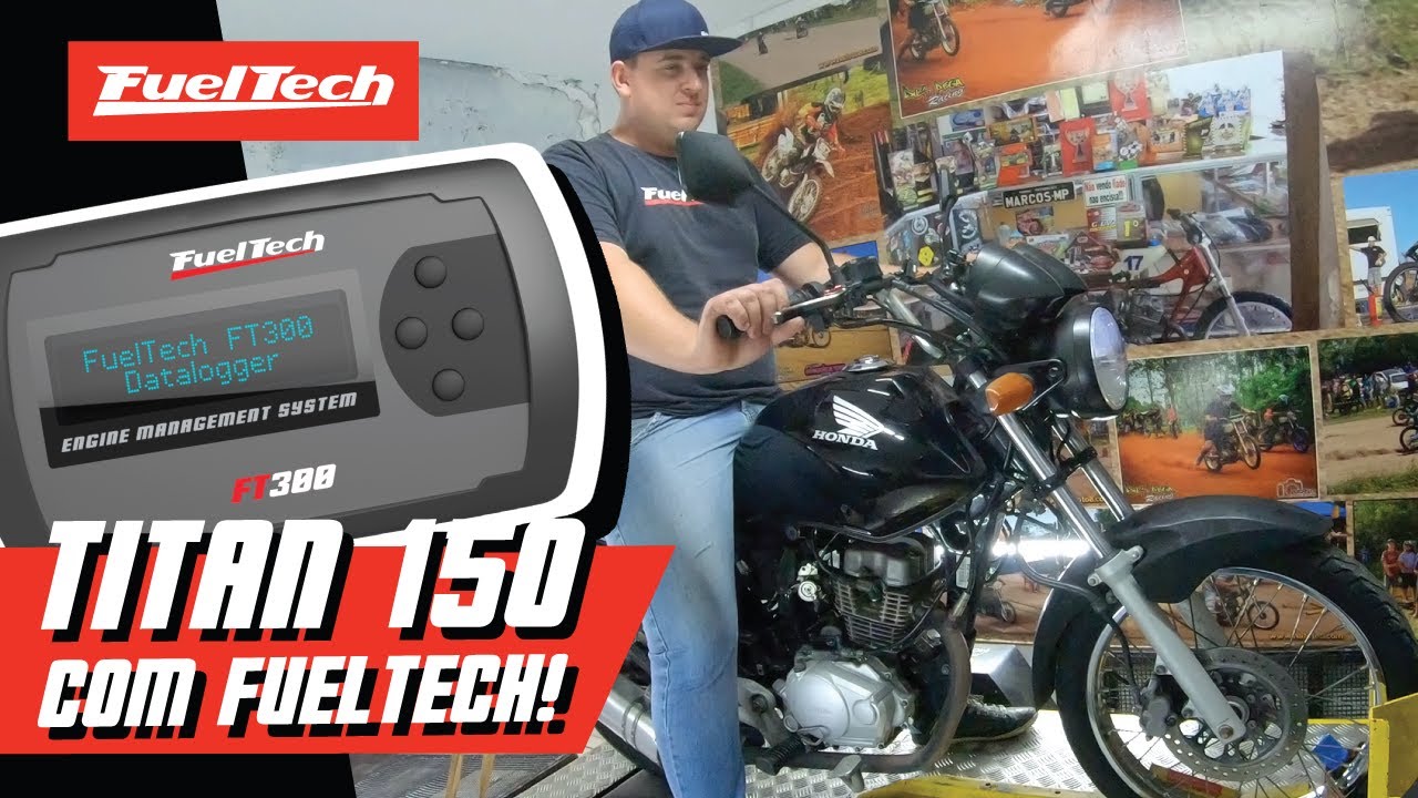 CG Titan 150 com injeção FuelTech FT300 no dinamômetro!