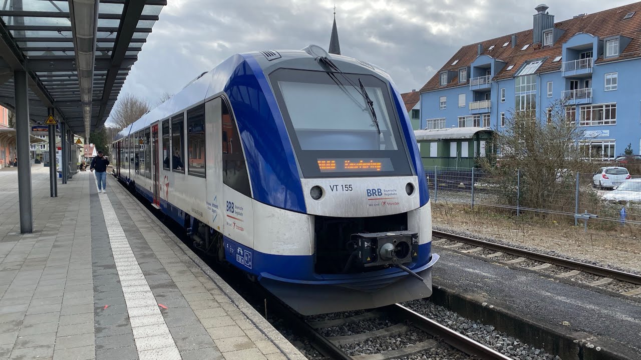 Mit dem BRB Lint 54 als RB 69 von Augsburg nach Kaufering und weiter nach Landsberg (Lech) mit Sound