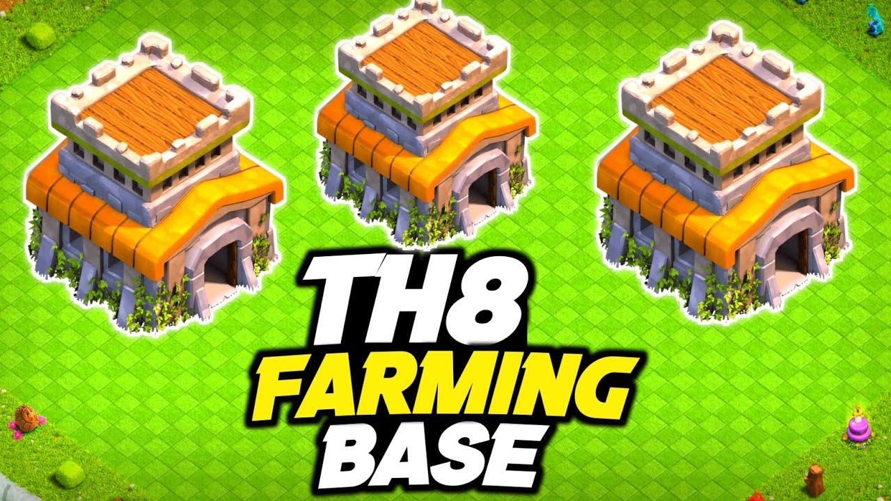 New Th8 Farming Base 2025  | Th8 Farming Base With Copy Link | Best Th8 Base
