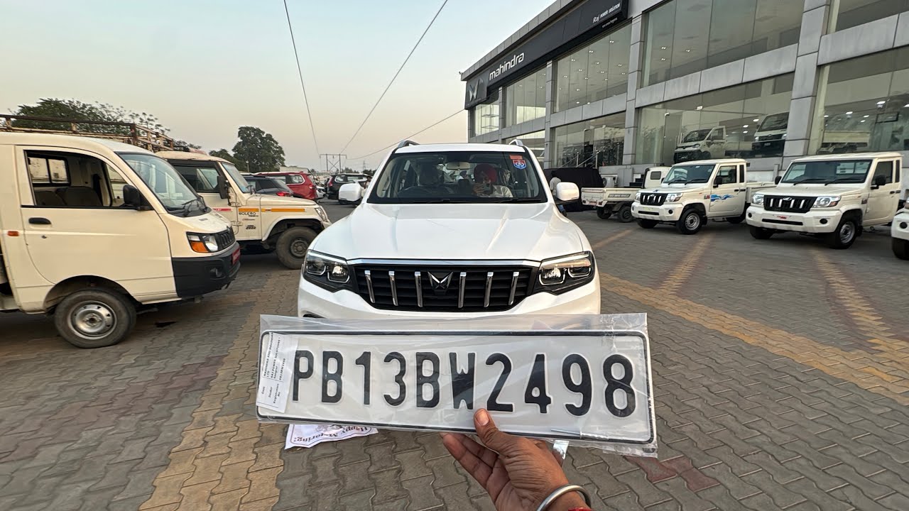 Scorpio N Da Nwa Body Cover → Nawi Banwa Lai Number Plate 😍 Harrie Vlog