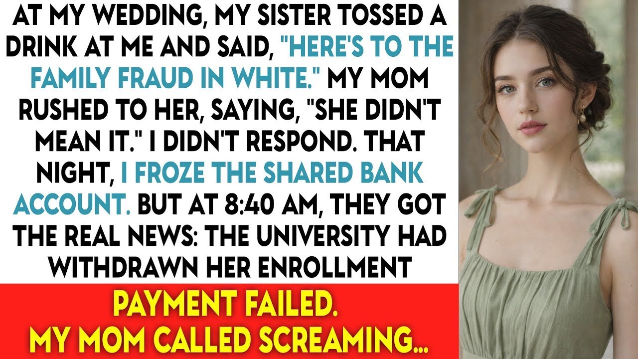 At My Wedding, My Sister Tossed A Drink At Me And Said, “Here’s To The Family Fraud In White.”