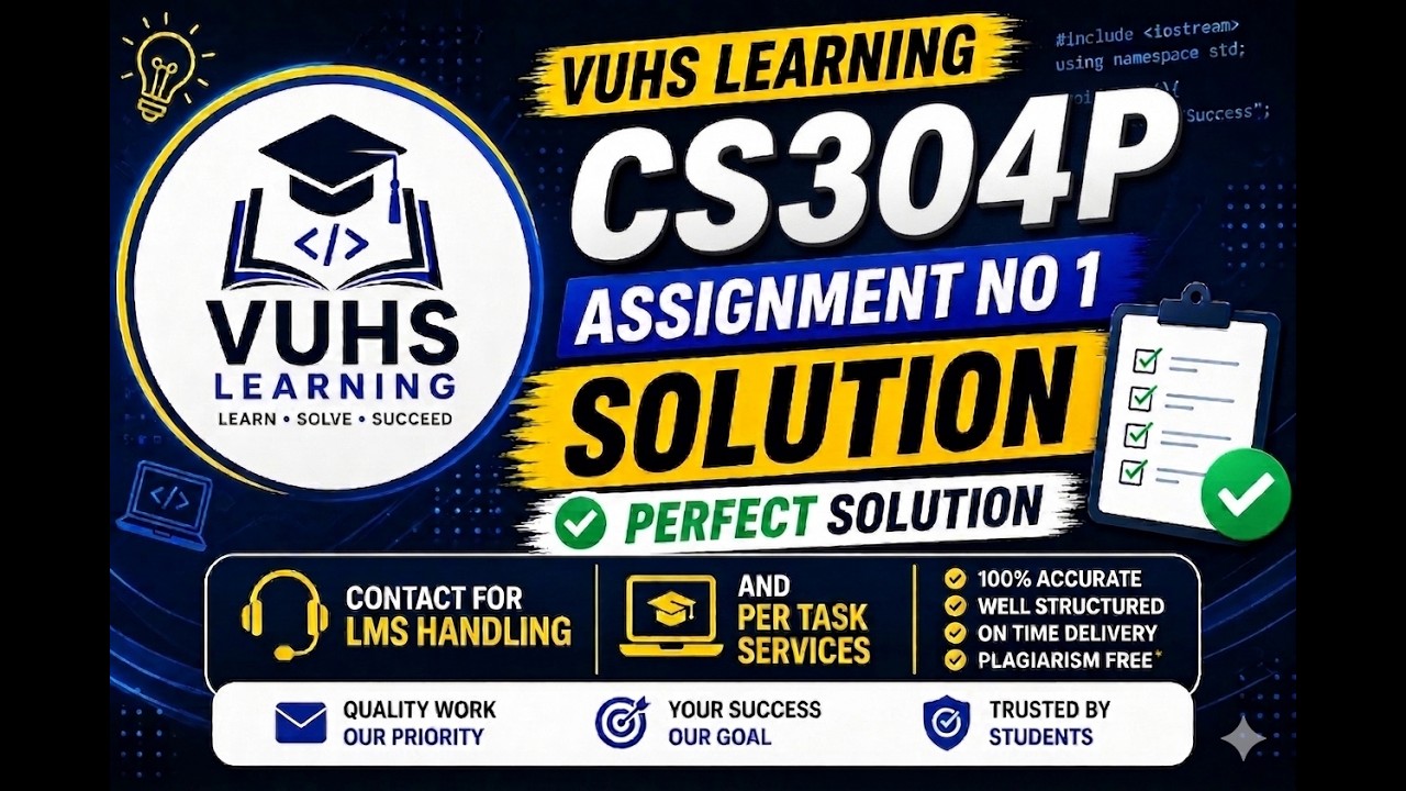 cs304p  assignment 1 solution  spring  2026 | cs304p  assignment no 1 spring 2026| VUHSLEARNING