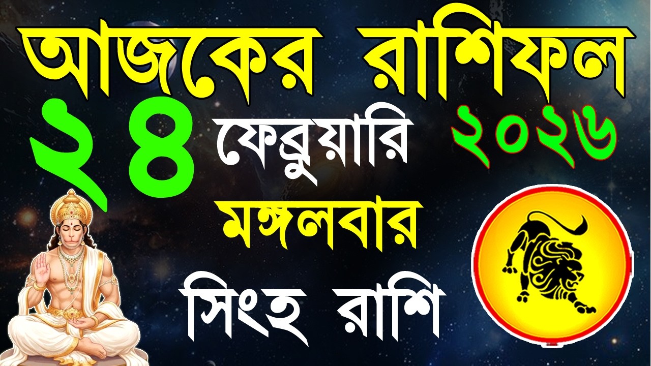 Ajker Rashifal 24Fabruary bangla 2026 | সিংহ রাশিফল২৪ফেব্রুয়ারি |Singha Rashi | #ajkerrashifal | Leo