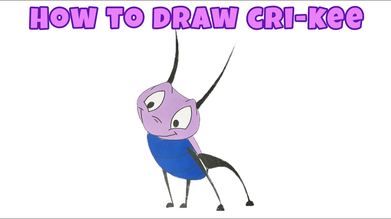 How to Draw Lucky Cricket Cri-Kee Belonging to Fa Mulan &ndash; Follow and Repeat