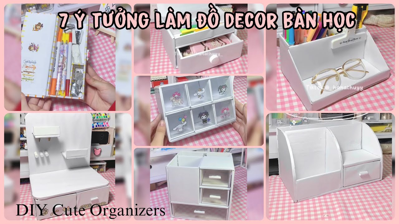 🌈✏️Tổng hợp cách làm tủ decor/ Hộp bút /tủ decor /Làm tủ trong suốt/Bảng Pegboard / hanathuy