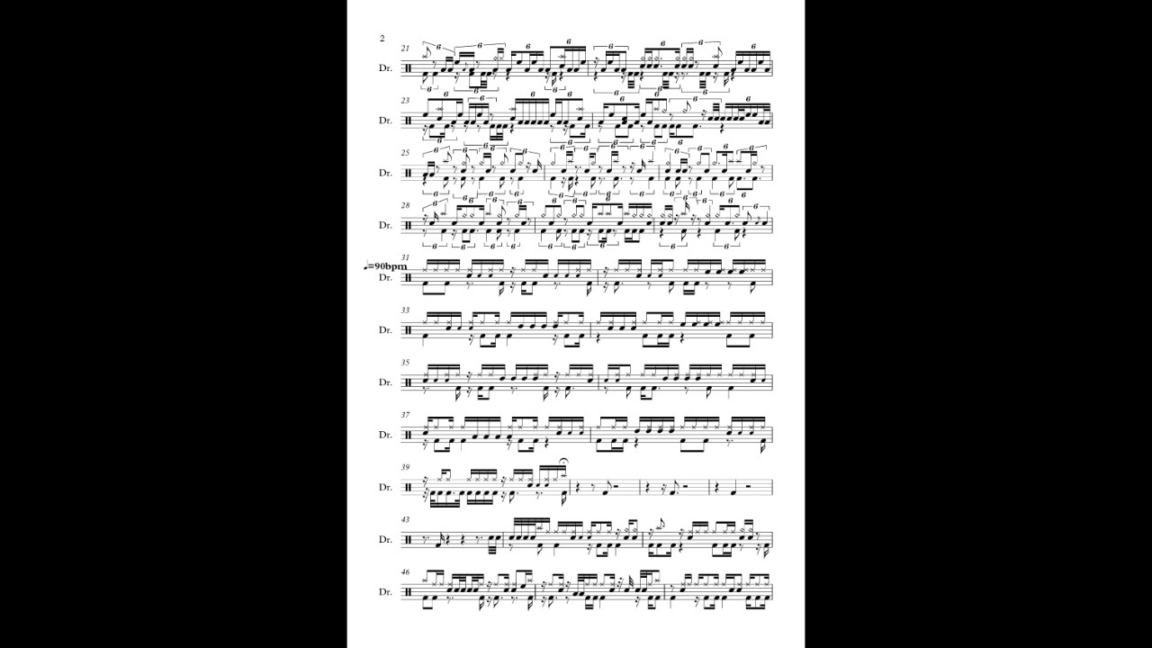Fall - Chon ( drum transcription )