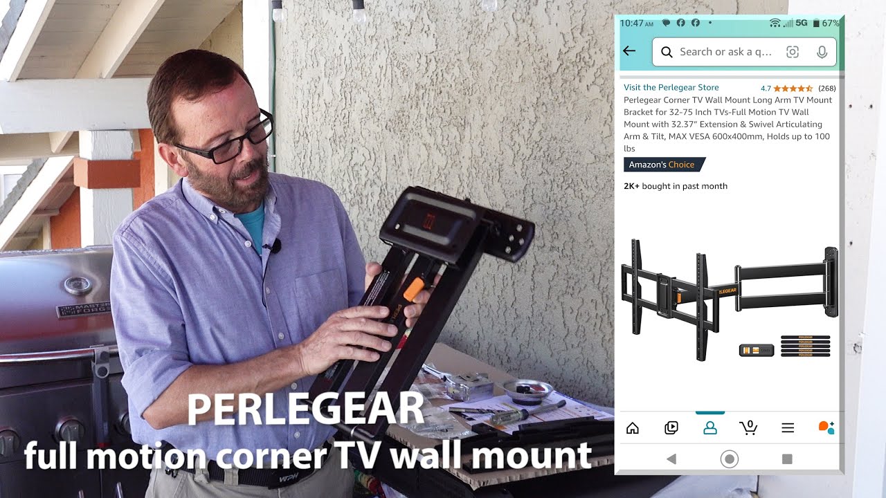 Установка полноповоротного настенного кронштейна для телевизора PERLEGEAR с Полом Хендерсоном