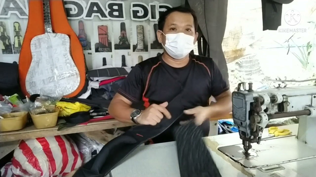 sleve type base guitar bag making