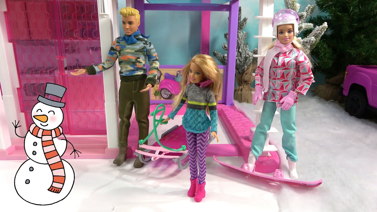 Barbie and Ken Winter vs Summer Fun
