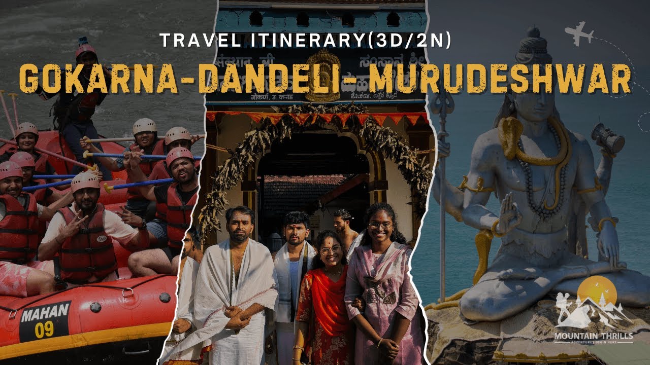 Gokarna - Dandeli - Murudeshwar Full Trip Guide | 3D /2N Itinerary | Mountain Thrills (Telugu)