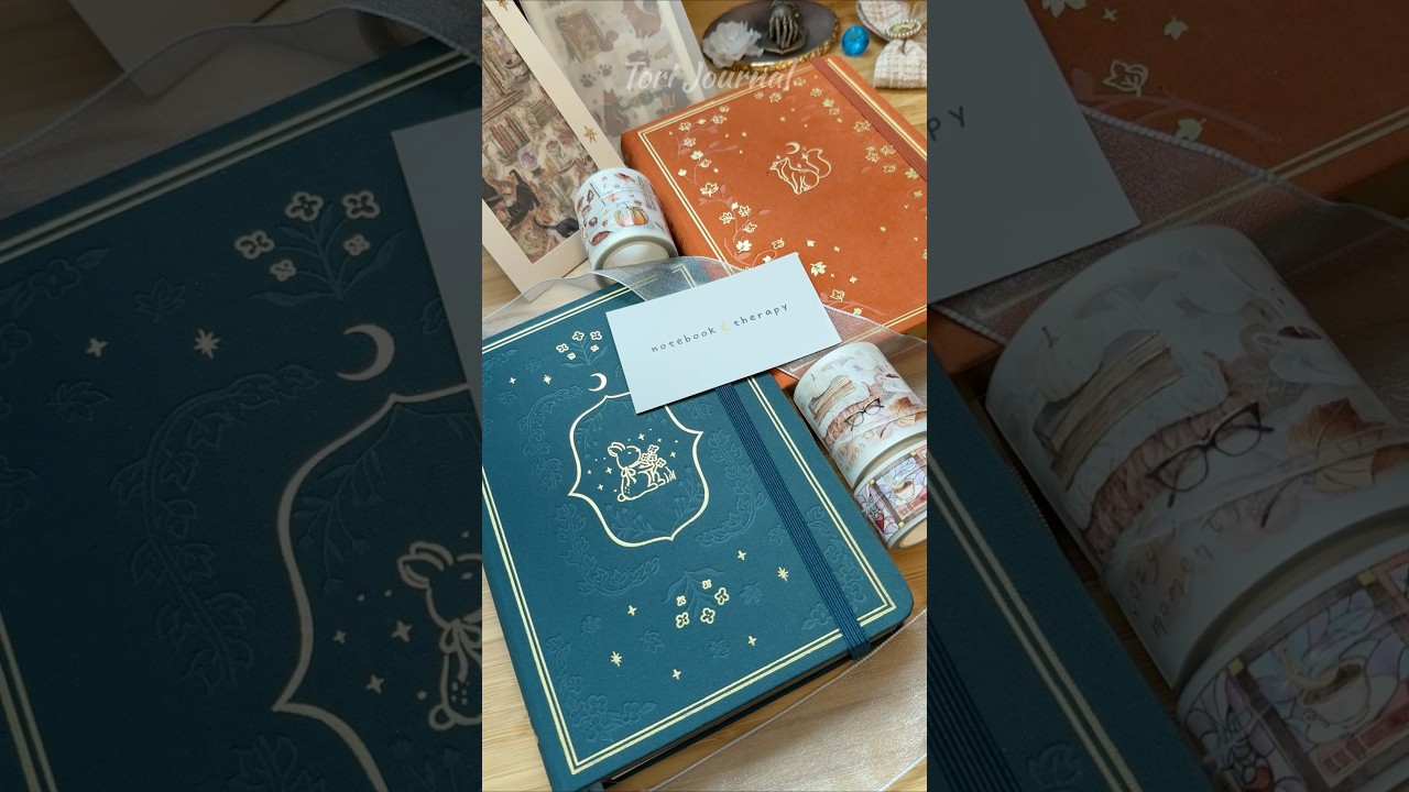 ASMR magical unboxing from Notebook Therapy✨🦊🍂|#asmr #unboxing #haul #journal #stationery #fypシ