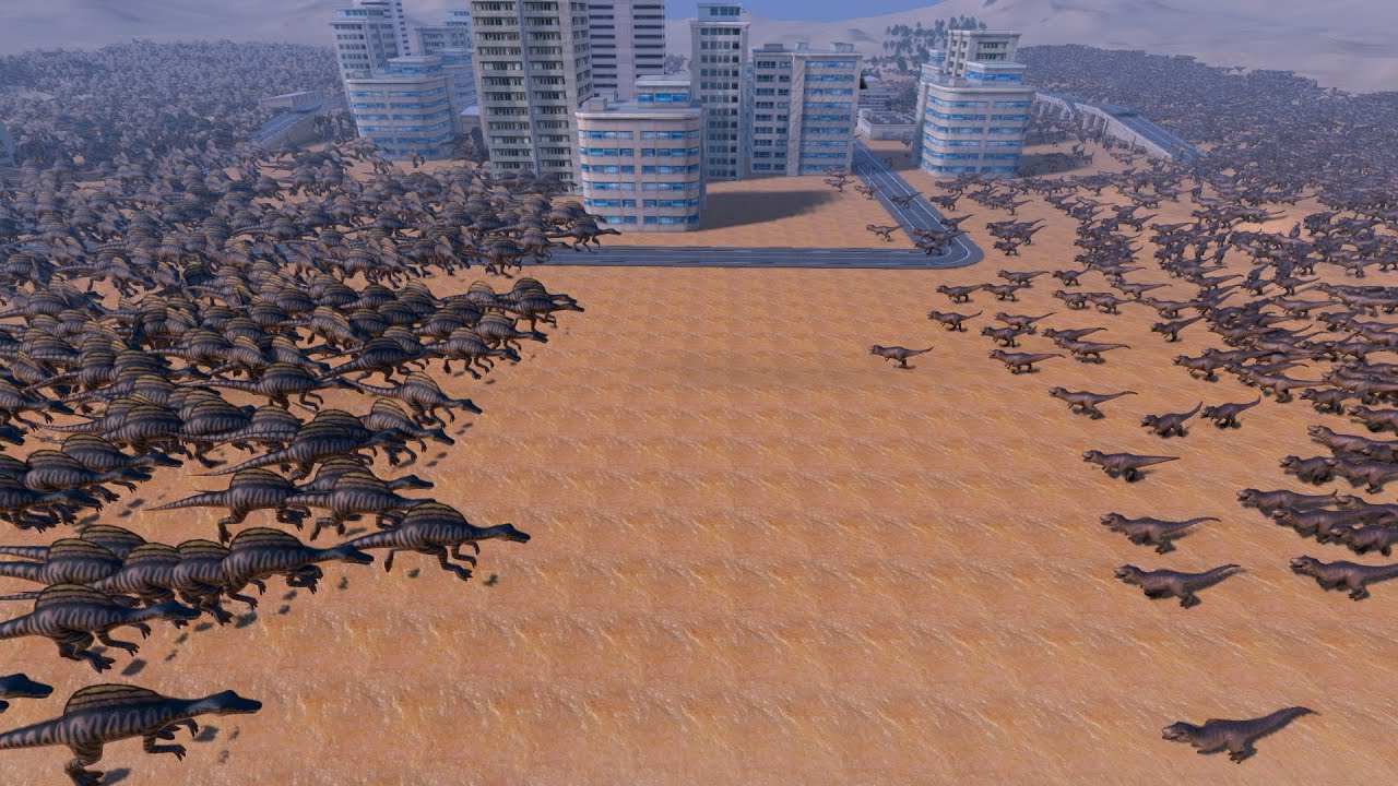 10.000 SPINOSAURUS vs 10.000 T-REX | Ultimate Epic Battle Simulator
