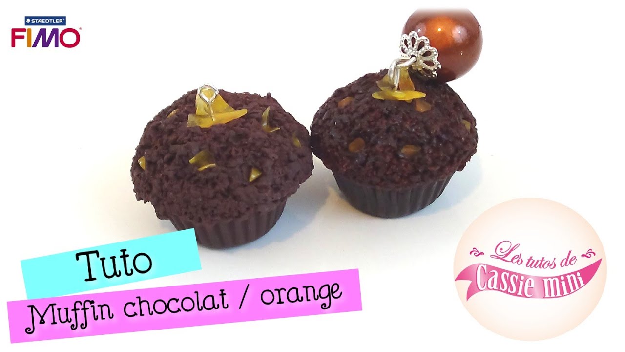 { Little FIMO }  Muffin chocolat /orange