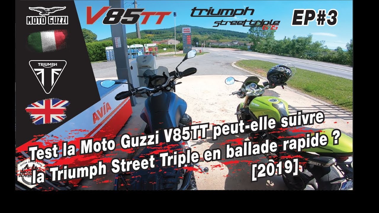 Episode #3 Test  Moto Guzzi v85tt / Triumph street triple (versus)  [2019]