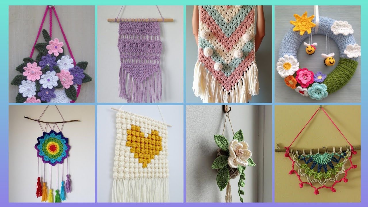 Wonderful gorgeous Outclass handmade crochet pattern of wall hanging  designs ideas