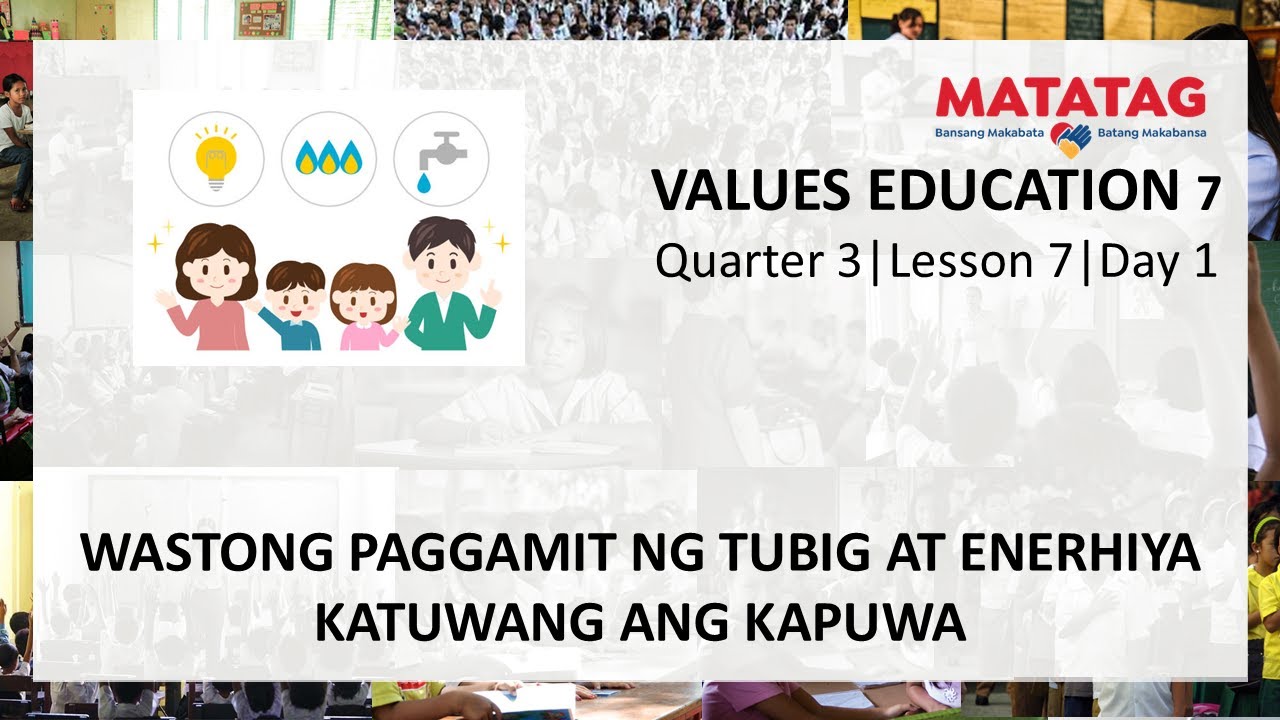 Values Education 7| Quarter 3| Lesson 7| Day 1| Wastong Paggamit ng Tubig at Enerhiya