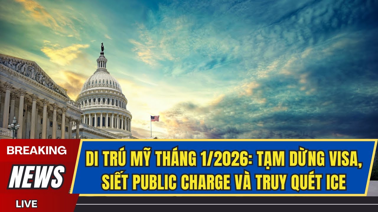 🎯 DI TRÚ MỸ THÁNG 1/2026: TẠM DỪNG VISA, SIẾT GÁNH NẶNG XÃ HỘI VÀ TRUY QUÉT ICE