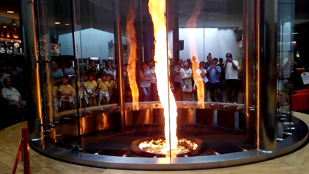 Fire Tornado Demonstration At The Singapore Science Centre