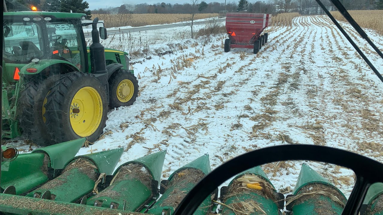 Combining Corn & Dealing With Snow