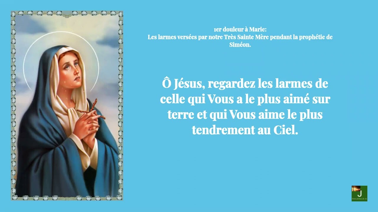 Chapelet des larmes de sang de Marie  VENDREDI 26 DECEMBRE 2025