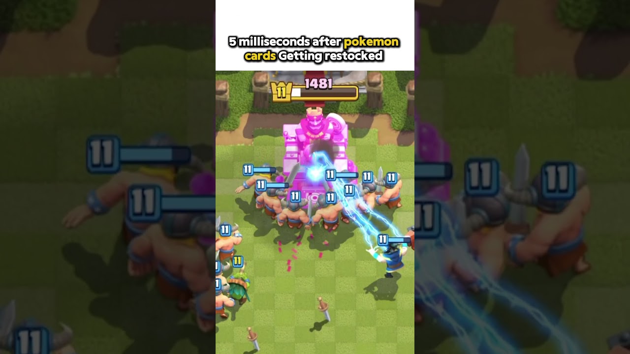 Пополнение запасов карточек Pokemon 😭 #clashroyale #gaming #clashroyalememes