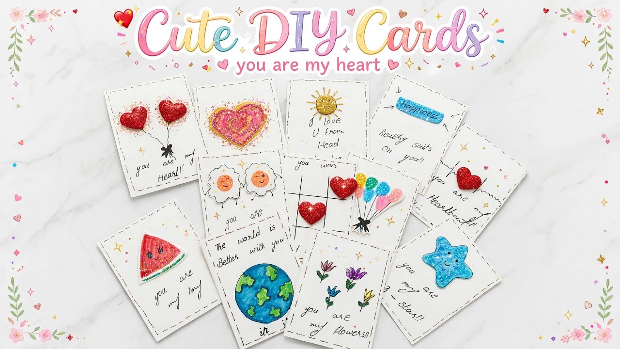 12 Cute Handmade Mini Greeting Cards🎀 | Easy DIY Card ideas 💡 