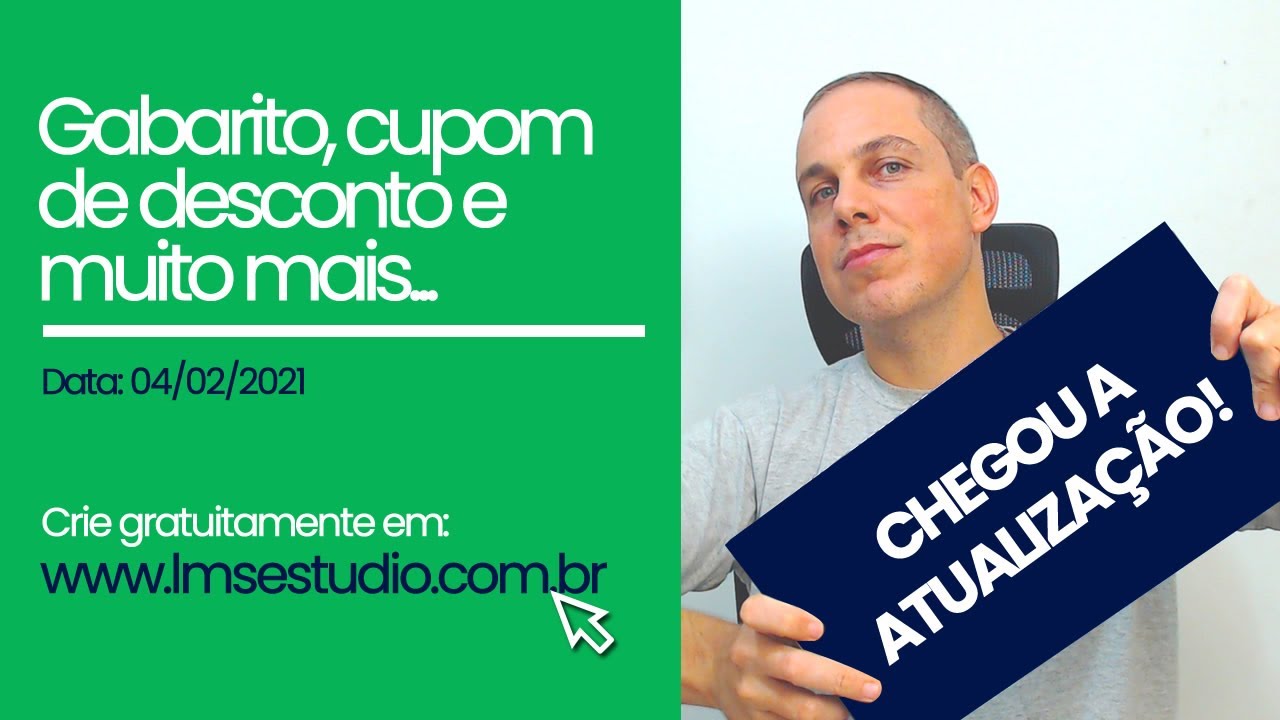 Gabarito, Cupom de desconto, re-importa&ccedil;&otilde;es CSV e muito mais #lmsestudio