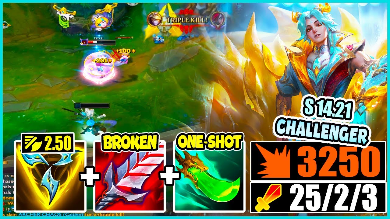 EZREAL ADC S14.21 BUT MY Q IS A LITERAL NUKE THAT ONE SHOTS YOU (4 ZAP ITEMS AT ONCE)