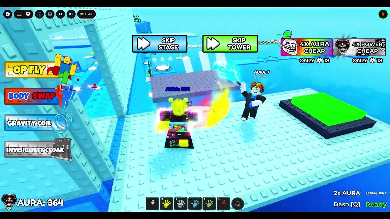 Playing a trolltower with my friend