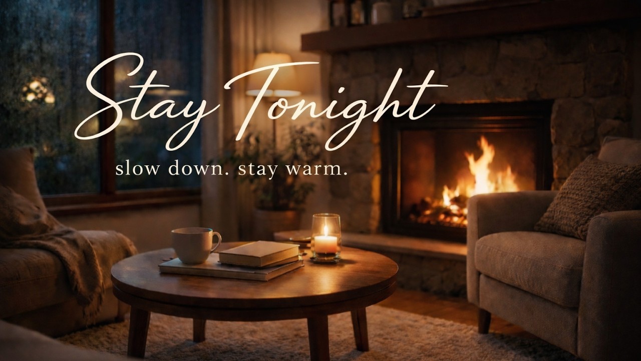 Fireplace & Rain Sounds for Deep Sleep | Cozy Night Ambience (2 Hours)