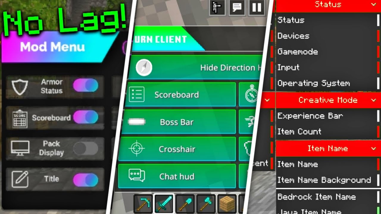 5 клиентов MCPE с мод-меню! — Minecraft Bedrock Edition