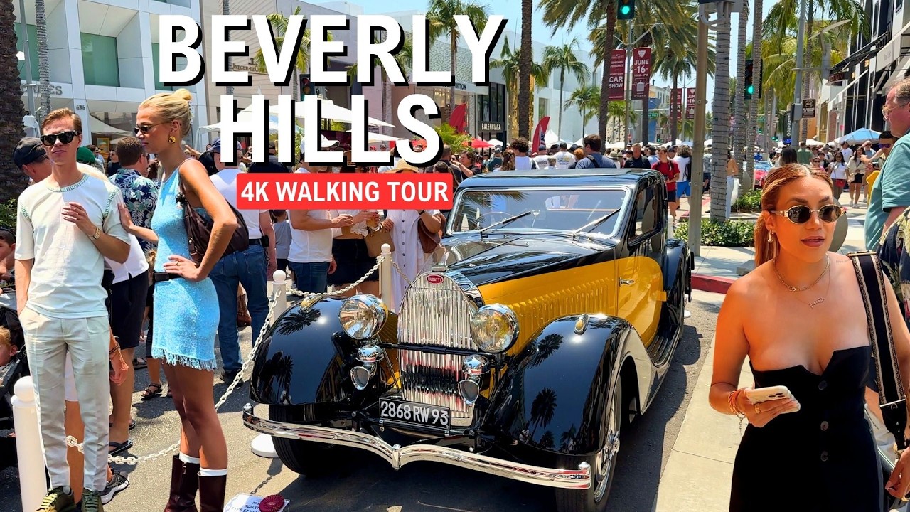 BEVERLY HILLS Car Show 🏎️ Rodeo Drive Concours d’Elegance 2024 🇺🇸 4K