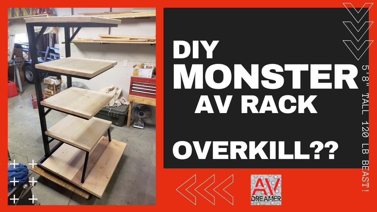 Home Theater Audio Video Projector Rack DIY 125lbs. Home Theater Rack Build
