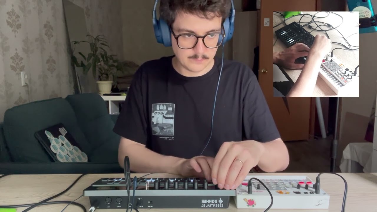 лайв 01 (donner b1 + korg volca sampler)