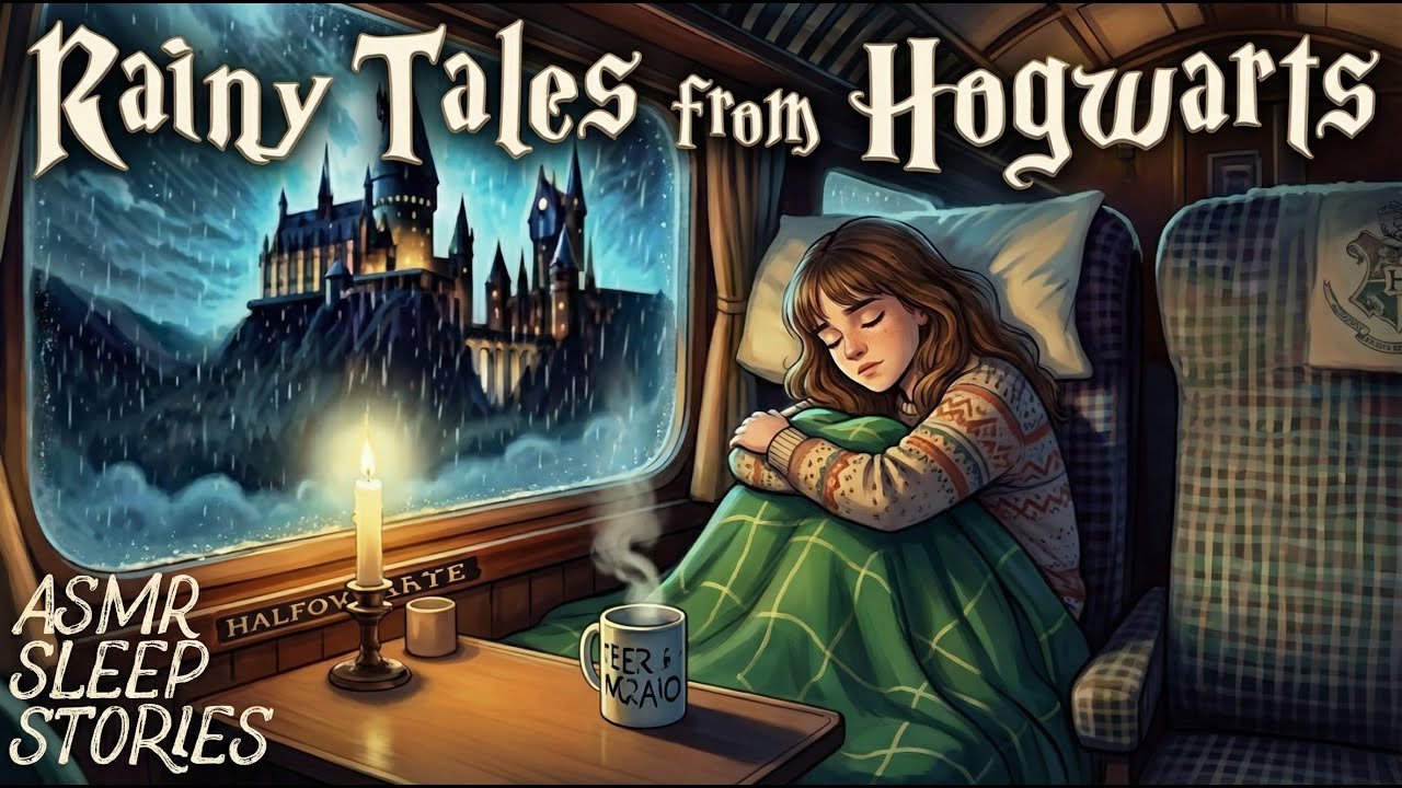 Magical Tales from Hogwarts | Cozy Rainy Ambience & Sounds | Harry Potter Fantasy Bedtime Stories