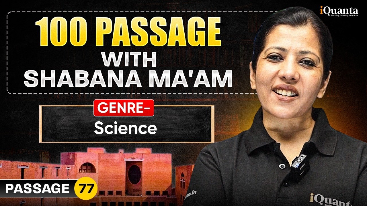 CAT RC Practice- 77 | 100 Passages with Shabana Ma'am | CAT VARC Playlist