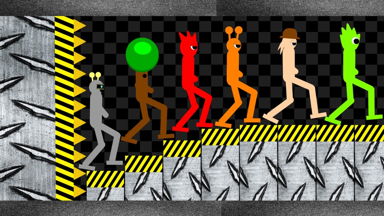 Survival Sprunki Race - Run From Wall
