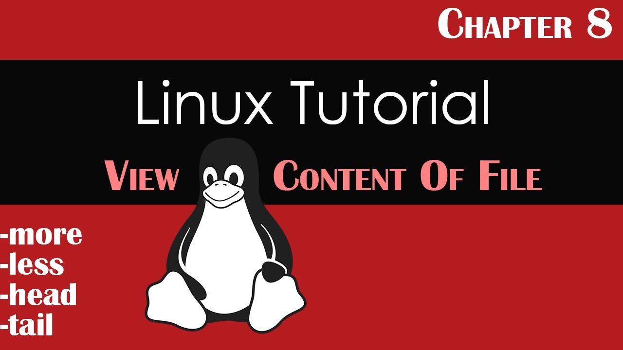 More , Less , Head , Tail Commands | View Content of File | Unix Linux Commands | Chapter 8