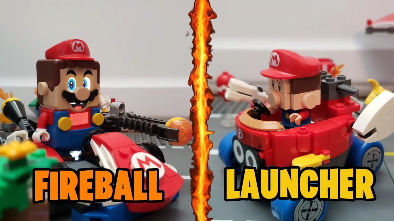 I Built a Lego Mario Kart BATTLE!