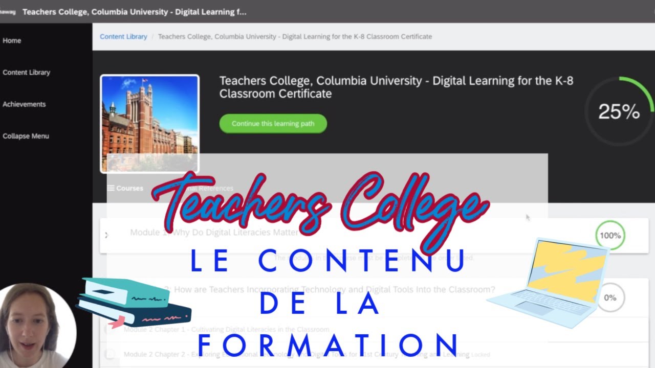 Teachers College: Le contenu de la formation