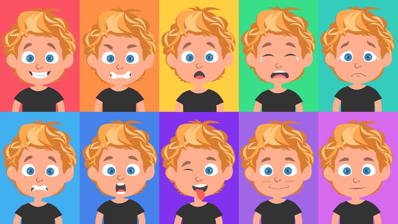 Caras e caretas - As expressões faciais. Vídeo educativo infantil
