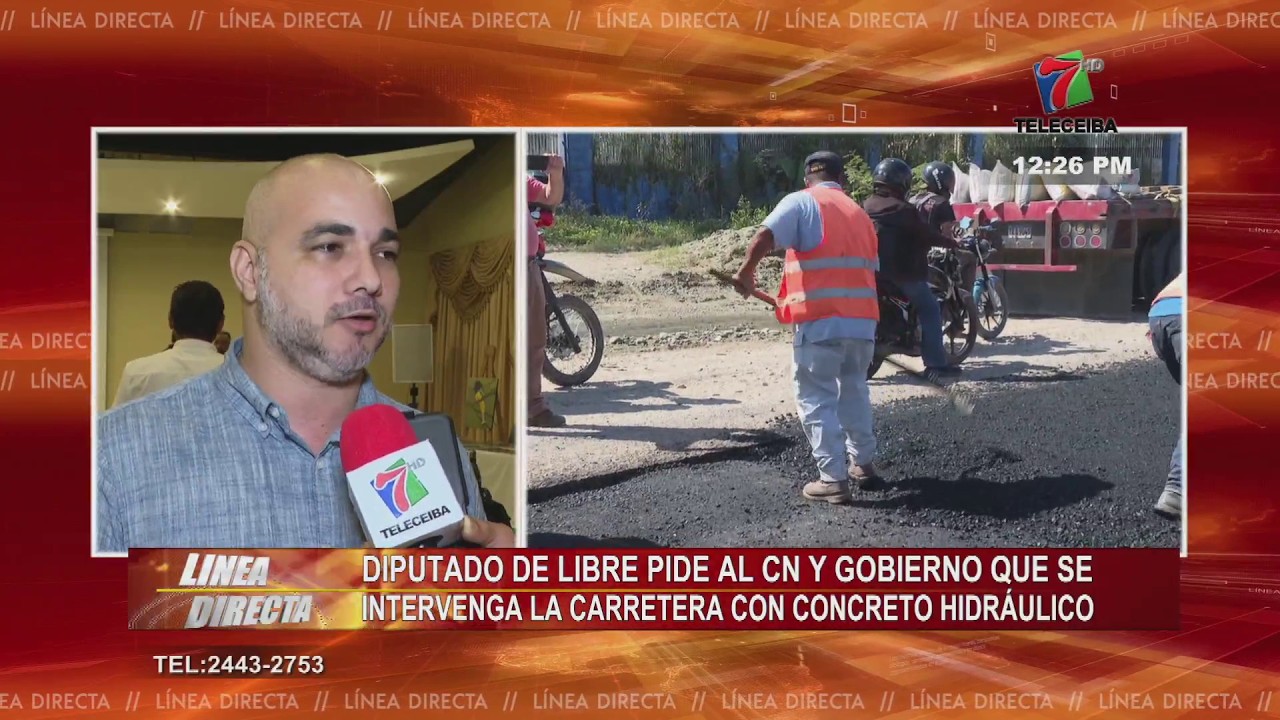 Diputado de Libre pide al CN y Gobierno que se intervenga la carretera CA-13 con concreto hidráulico
