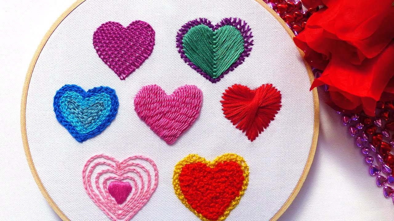 7 Ways to Hand Embroider a Heart | 7 Maneras de Bordar un Corazón